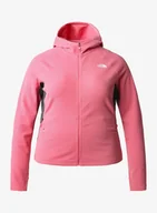 Bluzy sportowe damskie - Bluza damska The North Face AO Full Zip Hoodie Plus - pink/grey - miniaturka - grafika 1