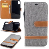 Etui i futerały do telefonów - Etui na telefon Apple iPhone XS Jeans Cover Etui ochronne na telefon komórkowy Szary - miniaturka - grafika 1