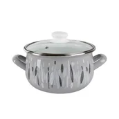 Garnki - Garnek emaliowany pyza AUTUMN szary pokrywka 20 cm 4,2 l - miniaturka - grafika 1