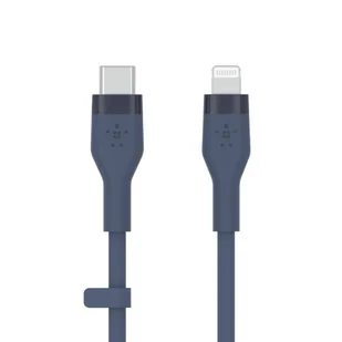 Belkin Kabel USB Typ-C Lightning Silicone 2m Niebieski CAA009BT2MBL - Kable USB - miniaturka - grafika 2