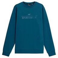 Bluzy męskie - 4F Bluza męska, Denim, M - miniaturka - grafika 1