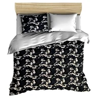 Pościel - pościel z polaru 200x200 + 2 poszewki P 310-1 DUO moro granat / biały - miniaturka - grafika 1