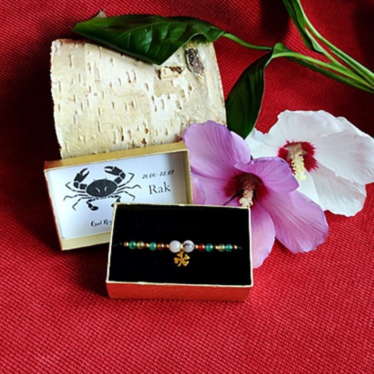 RAK Bransoletka Znak Zodiaku Koniczynka Kamienie Naturalne/GiovanniDivine