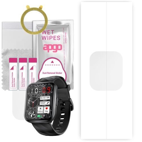 1x folia hydrożelowa ochronna do Kumi KU6 Meta - apgo Smartwatch Hydrogel Protection Ochrona na ekran smartwatcha