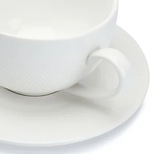Florina Filiżanka Do Kawy I Herbaty Porcelanowa Ze Spodkiem Cortina Biała 220 Ml - Filiżanki - miniaturka - grafika 5