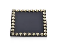 Obrusy i serwetki - Mondex ELIA BLACK Podstawka art. dekoracyjny   15x15xh1cm - miniaturka - grafika 1