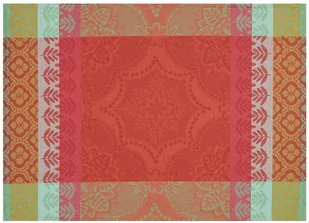 Le Jacquard Fran ais Podkładka żakardowa na stół powlekana Bastide Czerwona - Obrusy i serwetki - miniaturka - grafika 1