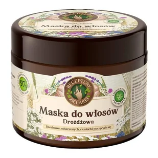 Receptury Zielarki Maska do włosów zniszczonych, cienkich i puszących się Drożdżowa, 300ml - Maski do włosów - miniaturka - grafika 1