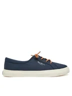 Trampki damskie - Pepe Jeans Tenisówki Kenton Block W PLS31590 Granatowy - miniaturka - grafika 1