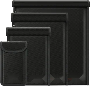 Faraday Case - Etui na telefon komórkowy 4 sztuki - Laptop Tablet Telefon Radio - Czarny - Pokrowiec ochronny blokujący sygnał - Etui i futerały do telefonów - miniaturka - grafika 1
