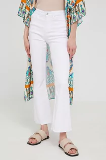 Spodnie damskie - Answear Lab Lab jeansy damskie kolor biały high waist - grafika 1