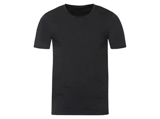 Koszulki męskie - LIVERGY Podkoszulka męska z bawełną (5/M, Czarny, Dekolt okrągły) - grafika 1