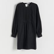 Sukienki - Reserved - Sukienka z haftowanymi detalami - Czarny - miniaturka - grafika 1