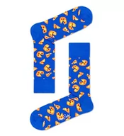 Skarpetki męskie - Happy Socks Pizza, kolorowe i zabawne, Skarpety dla kobiet i mężczyzn, Niebieski-Pomarańczowy (41-46) - miniaturka - grafika 1