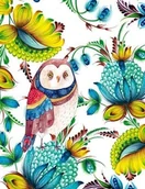 Zeszyty szkolne - Notatnik ozdobny 128x165/64K kratka Sowa - miniaturka - grafika 1