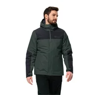 Kurtki męskie - Męska kurtka zimowa Jack Wolfskin JASPER INS JKT M black olive - M - miniaturka - grafika 1