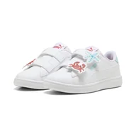 Buty dla dziewczynek - Dziecięce sneakersy PUMA Smash 3.0 Badges PUMA White Safe Lake Red Fire Blue - miniaturka - grafika 1
