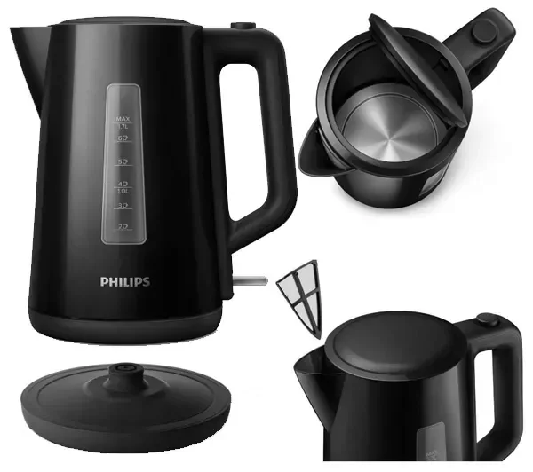 Czajnik elektryczny Philips 2200 W 1,7 l czarny MOCNY DUŻY