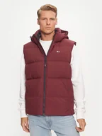 Kamizelki męskie - Tommy Jeans Kamizelka Essential DM0DM20465 Czerwony Regular Fit - miniaturka - grafika 1