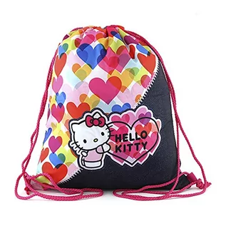 Torebki damskie - Target Hello Kitty Color Heart torba plażowa, 34 cm, różowa (różowa/niebieska) - grafika 1