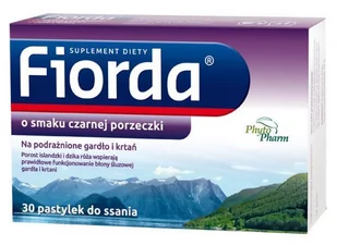 PhytoPharm Fiorda smak czarnej porzeczki 30 pastylek do ssania 3211251 - Przeziębienie i grypa - miniaturka - grafika 1