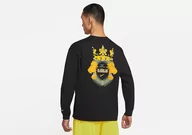 Koszulki męskie - Nike Lebron James Lion Max90 Long Sleeve Tee Black - miniaturka - grafika 1