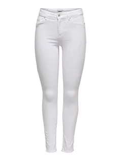 Spodnie damskie - ONLY NOS Dżinsy damskie skinny, Biały (biały biały), S - grafika 1