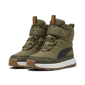 Buty trekkingowe dziecięce - Dziecięce buty PUMA Evolve PUMA Olive Black Orange Glo Green - miniaturka - grafika 1