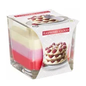 Świece - Bispol Świeca zapachowa w szkle SNK80-329, MALINOWA CHMURKA, 1 szt 5906927037325 - miniaturka - grafika 1