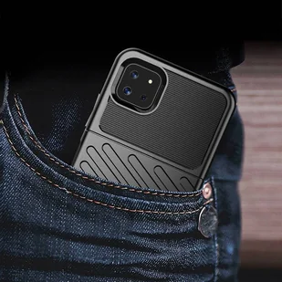 Thunder Case elastyczne pancerne etui pokrowiec Samsung Galaxy A22 5G czarny - Etui i futerały do telefonów - miniaturka - grafika 8