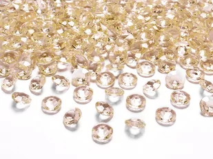 PartyDeco Diamentowe konfetti, 12mm, złoty, 100szt, 1op ADC12-019 - Dekoracje sali - miniaturka - grafika 1
