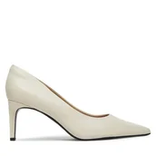Czółenka - Szpilki Calvin Klein Pump 70 Pointy Hw Bar Lth HW0HW02561 Écru - miniaturka - grafika 1