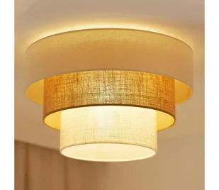 Brilagi-Plafon DENVER LUNETA 1xE27/15W/230V pr.45 beżowy/brązowy/kremowy - Lampy sufitowe - miniaturka - grafika 1