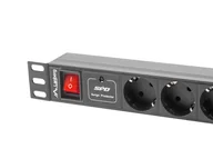 Listwy zasilające - Lanberg lanberg Listwa zasilająca Rack PDU 1U 7x Schuko 2m 10A czarna (PDU-07F-0200-IEC-BK) - miniaturka - grafika 1