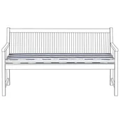 Ławki ogrodowe - Beliani Poduszka na ławkę ogrodową 152 x 54 cm niebiesko-biała VIVARA - miniaturka - grafika 1