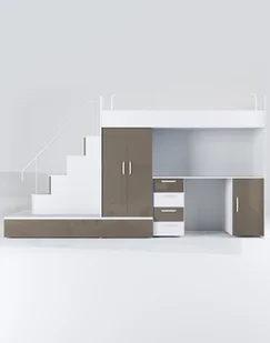 Meblościanka Raj 5 połysk - pokój dziecięcy, młodzieżowy z materacem i stelażem szary - Krzesełka i taborety dla dzieci Meblościanka Raj 5 połysk - pokój dziecięcy, młodzieżowy z materacem i stelażem szary - Krzesełka i taborety dla dzieci - miniaturka - grafika 1