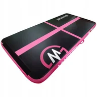 Maty do ćwiczeń - Airtrack Dmuchana Mata Gimnastyczna Master 200 X 100 X 10 Cm Black-Pink - miniaturka - grafika 1