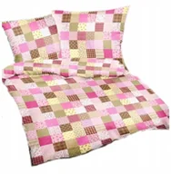 Pościel - pościel z flaneli 220x220 + 2x poszewka F 138-1 traska róż - miniaturka - grafika 1