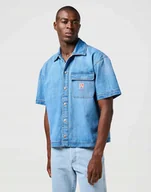 Koszule męskie - WRANGLER SS CJ OVERSHIRT MID WASH 112362747 XL - miniaturka - grafika 1