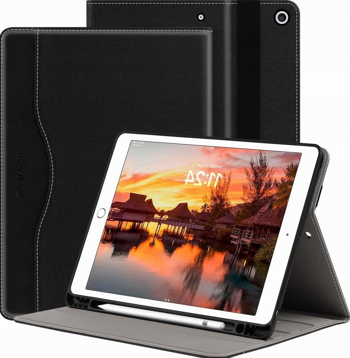 ETUI TABLET 102 CALE SKÓRZANE FUNKCJA PODSTAWKI UCHWYT PIÓRO BUDZENIE