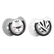 Smoczki uspokajające - Lovi, smoczek uspokajający, 0-6 miesięcy, silikonowy, dynamiczny, Salt & Pepper, 2 sztuki - miniaturka - grafika 1