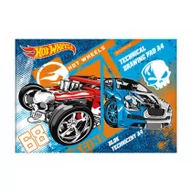 Szkolne artykuły papiernicze - Starpak Blok techniczny A4/10k Biały Hot Wheels - miniaturka - grafika 1