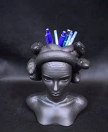 Figurki dekoracyjne - Pojemnik na długopisy -Meduza - miniaturka - grafika 1