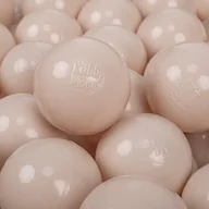 Suche baseny - KiddyMoon Plastikowe piłeczki 7cm pastelowy beż 300 Zabawka zestaw kulek - miniaturka - grafika 1