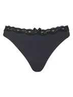 Majtki damskie - Hunkemöller Stringi Lola 202698 Czarny - miniaturka - grafika 1