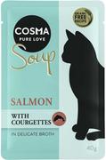 Mokra karma dla kotów - Zestaw Cosma Soup, 24 x 40 g - Łosoś z cukinią - miniaturka - grafika 1