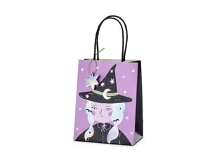TOREBKA PREZENTOWA CZAROWNICA FIOLETOWA 14x18cm - Opakowania i torebki na prezenty - miniaturka - grafika 1