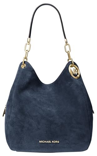 Michael Kors Damska torebka na ramię Lillie z dużym łańcuszkiem, granatowa, jeden rozmiar, granatowy, Rozmiar Uniwersalny