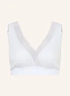 Biustonosze - Hanro Biustonosz Bez Fiszbin Cotton Delight blau - miniaturka - grafika 1