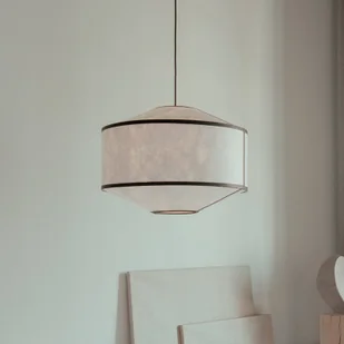 Lampa wisząca New Works Kite, Ø 65 cm, biały/czarny, 3-punktowa. - Lampy sufitowe - miniaturka - grafika 1